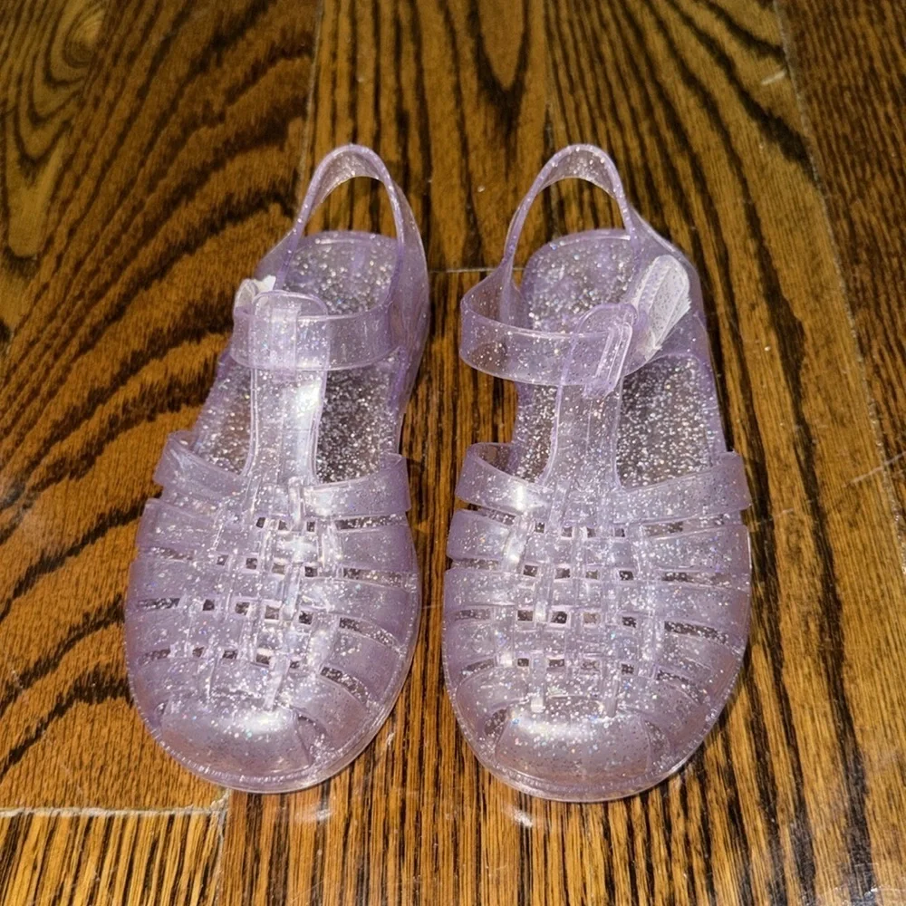 Kids Glitter Jelly Sandals - Pink, Purple, Iridescent Bundle of 3
